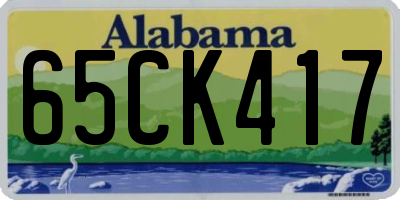 AL license plate 65CK417