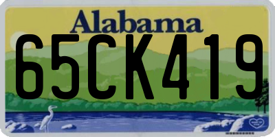 AL license plate 65CK419