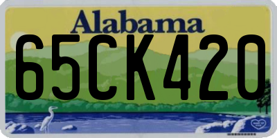 AL license plate 65CK420