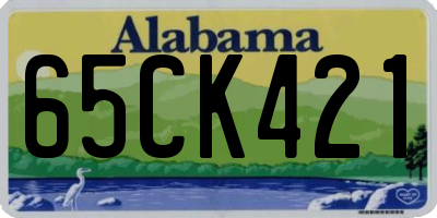 AL license plate 65CK421