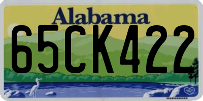 AL license plate 65CK422