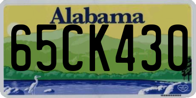 AL license plate 65CK430