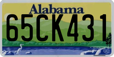 AL license plate 65CK431