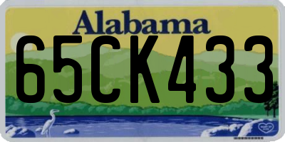 AL license plate 65CK433