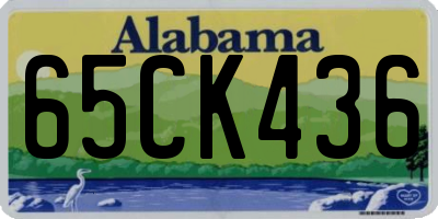 AL license plate 65CK436