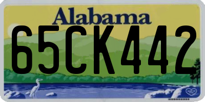 AL license plate 65CK442