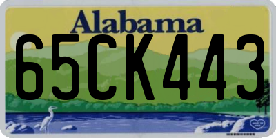 AL license plate 65CK443