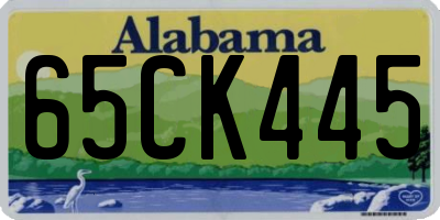AL license plate 65CK445
