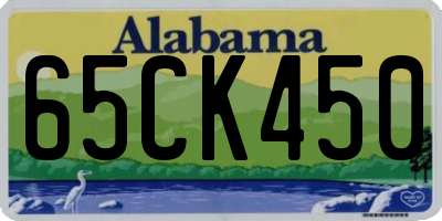 AL license plate 65CK450