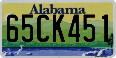 AL license plate 65CK451