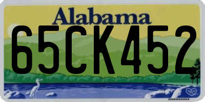 AL license plate 65CK452