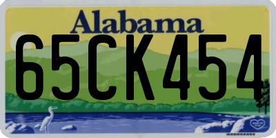 AL license plate 65CK454