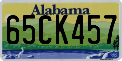 AL license plate 65CK457