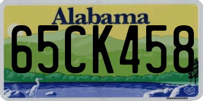 AL license plate 65CK458
