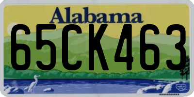 AL license plate 65CK463