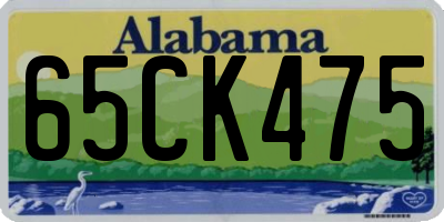 AL license plate 65CK475