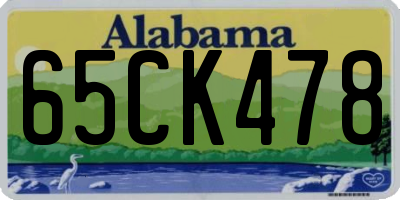 AL license plate 65CK478