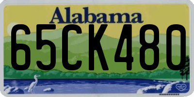 AL license plate 65CK480