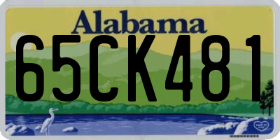AL license plate 65CK481