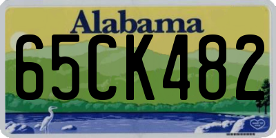 AL license plate 65CK482