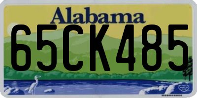 AL license plate 65CK485