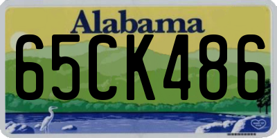 AL license plate 65CK486