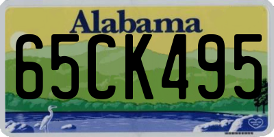 AL license plate 65CK495