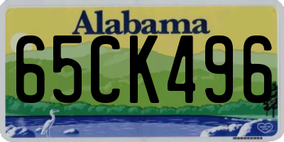 AL license plate 65CK496