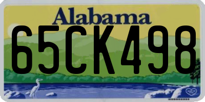 AL license plate 65CK498