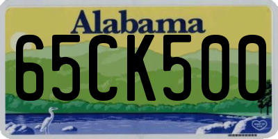 AL license plate 65CK500