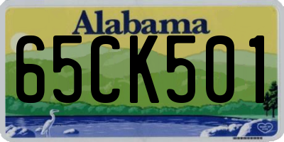 AL license plate 65CK501