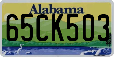 AL license plate 65CK503