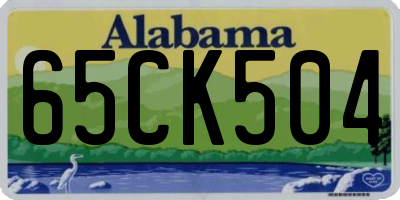 AL license plate 65CK504