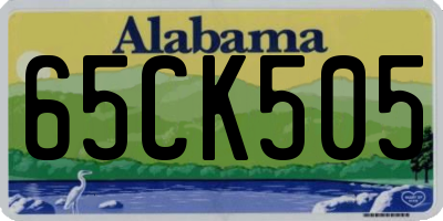 AL license plate 65CK505