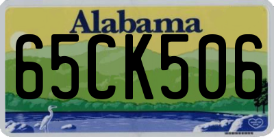 AL license plate 65CK506