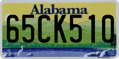 AL license plate 65CK510