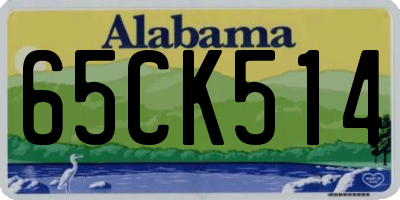 AL license plate 65CK514