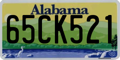 AL license plate 65CK521