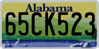 AL license plate 65CK523