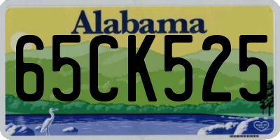 AL license plate 65CK525