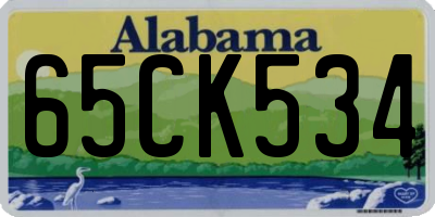 AL license plate 65CK534