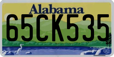 AL license plate 65CK535