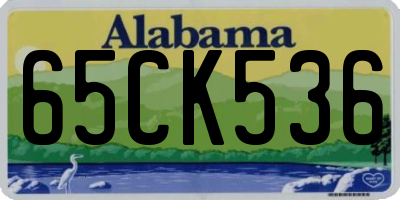 AL license plate 65CK536