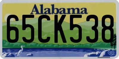 AL license plate 65CK538