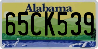 AL license plate 65CK539
