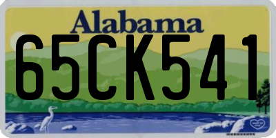 AL license plate 65CK541