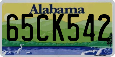 AL license plate 65CK542