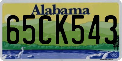 AL license plate 65CK543