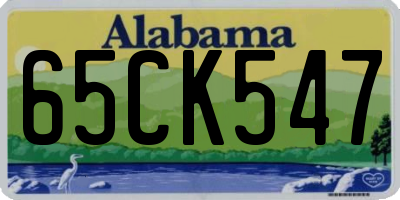 AL license plate 65CK547