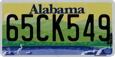 AL license plate 65CK549